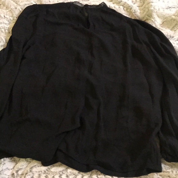 Ann Taylor Black Sheer Blouse Work Casual - Picture 8 of 11